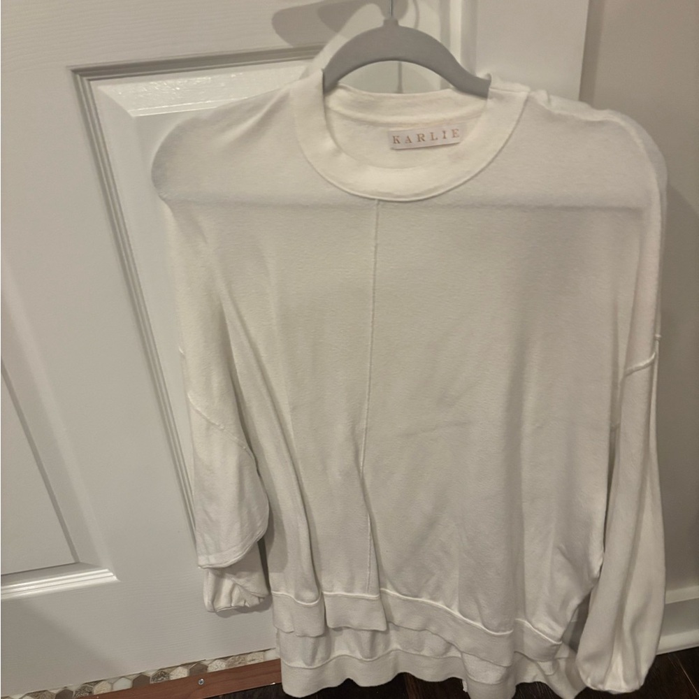 Karlie Cream Long Sleeve Pullover